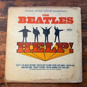 The Beatles Help! Mono LP 1965 Capitol MAS-2386 OG Rainbow Label Etched F